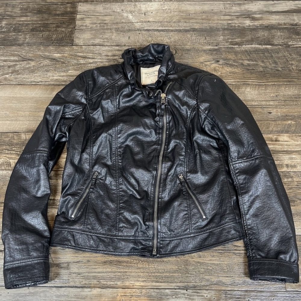 Abercrombie & Fitch Black Leather Jacket